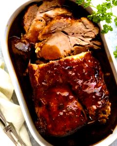 1 Chop Pork Center Loin, Broiled, Slo