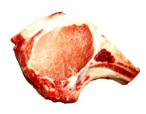 1 Chop Pork Center Loin, Raw, Slo