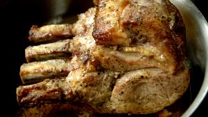 1 Chop Pork Center Rib, Broiled, Slo
