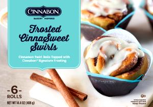 1 Cinnabon Frosted Sweet Cinnamon Bun