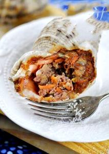 1 Conch Cooked Baked or Broiled Conch