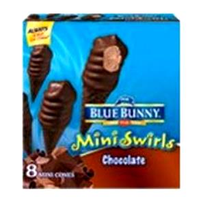 1 cone (44 g) Champ! Mini Swirls Chocolate
