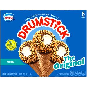 1 cone (8 oz) Ice Cream Cones - Vanilla & Chocolate (Giant King)