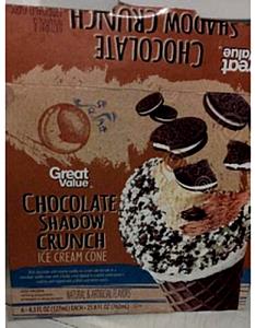 1 cone (89 g) Chocolate Shadow Crunch Ice Cream Cone