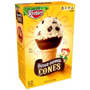 1 Cone Ice Cream Cone, Fudge Dipped