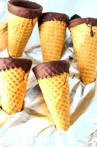 1 Cone Chocolate Covered or Dipped Chocolate Ice Cream Cone