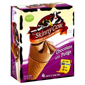 1 cone Low Fat Ice Cream Cones - Chocolate with Fudge