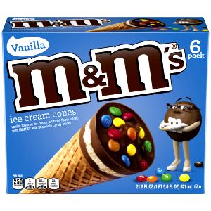 1 Cone Milk Chocolate Candies Vanilla Ice Cream Cone Singles