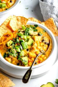 1 container (10 oz) Southwestern Chicken and Corn Chowder