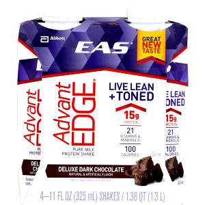 1 container (11 oz) AdvantEDGE Pure Milk Protein Shake - Deluxe Dark Chocolate