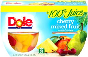 1 container (113 g) Cherry Mixed Fruit in 100% Fruit Juice