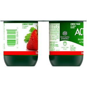 1 container (113 g) Lowfat Yogurt with Probiotics - Strawberry