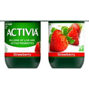 1 container (113 g) Probiotic Strawberry Lowfat Yogurt
