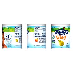 1 container (113 g) YoBaby Organic Plus Fruit & Cereal Yogurt