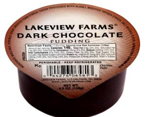 1 container (128 g) Dark Chocolate Pudding