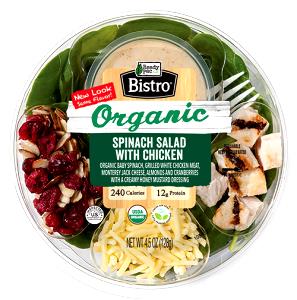 1 container (128 g) Elevate Organic Spinach Salad with Chicken