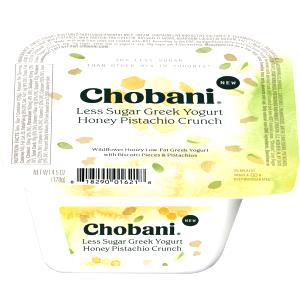 1 container (128 g) Less Sugar Greek Yogurt Honey Pistachio Crunch