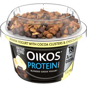 1 container (141 g) Oikos Protein Crunch - Banana Yogurt with Cocoa Clusters & Chocolate