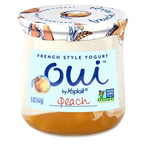 1 container (141 g) Oui French Style Yogurt - Peach