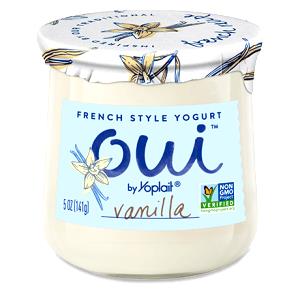 1 container (141 g) Oui French Style Yogurt - Plain