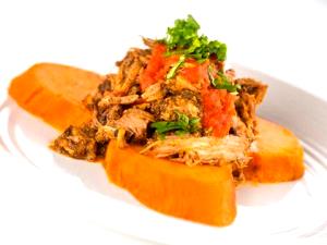 1 container (15 oz) Pork Carnitas with Salsa Roja & Rice