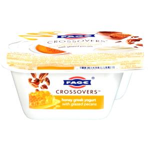 1 container (150 g) Crossovers Honey Blended Low-Fat Greek Strained Yogurt with Glazed Pecans
