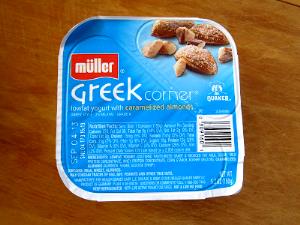 1 container (150 g) Greek Corner Lowfat Yogurt with Caramelized Almonds