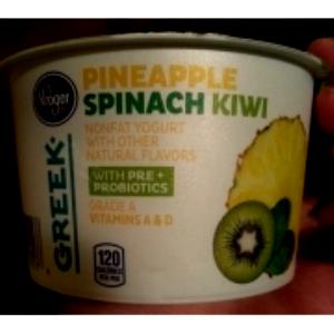 1 container (150 g) Greek Nonfat Yogurt - Pineapple Spinach Kiwi