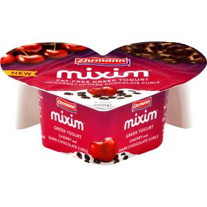 1 container (150 g) Mixim Greek Yogurt Cherry and Dark Chocolate Curls