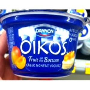 1 container (150 g) Oikos Fruit on The Bottom Nonfat Greek Yogurt - Apricot Mango
