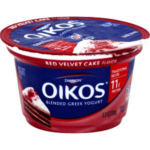 1 container (150 g) Oikos Traditional Greek Yogurt - Red Velvet Cake