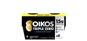 1 container (150 g) Oikos Triple Zero - Banana Creme