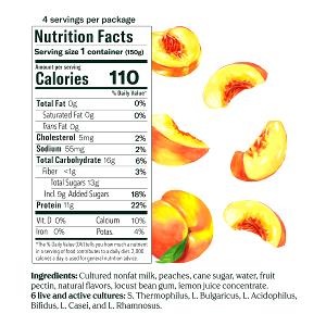 1 container (150 g) Organic Greek Nonfat Yogurt with Peaches