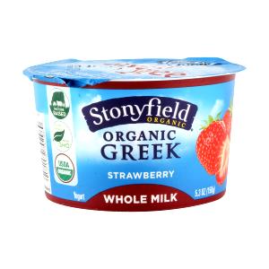 1 container (150 g) Organic Greek Strawberry Whole Milk Yogurt