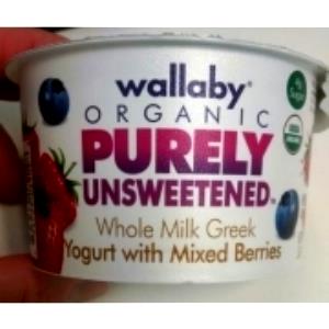 1 container (150 g) Organic Purely Unsweetened Whole Milk Greek Yogurt with Mixed Berries