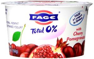 1 container (150 g) Total 0% Greek Yogurt with Cherry Pomegranate