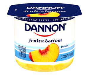 1 container (170 g) Fruit on the Bottom Low Fat Yogurt - Peach