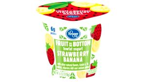 1 container (170 g) Fruit on the Bottom Low Fat Yogurt - Strawberry Banana