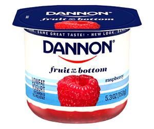 1 container (170 g) Fruit on the Bottom Yogurt - Raspberry