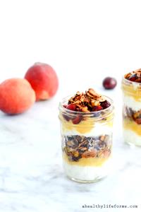 1 container (170 g) Greek Parfait with Real Peaches