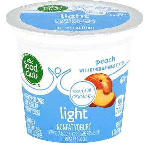 1 container (170 g) Light Nonfat Yogurt - Peach