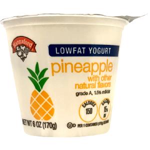 1 container (170 g) Low Fat Pineapple Yogurt