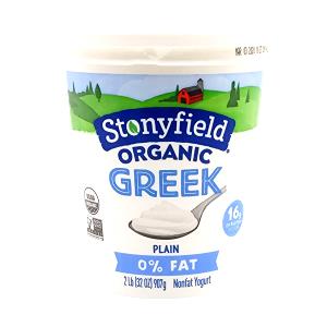 1 container (170 g) Organic 0% Plain Greek Yogurt (Container)