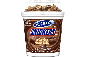 1 container (170 g) Snickers Vanilla Low Fat Yogurt