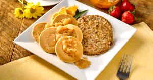 1 container (208 g) Whole Wheat Pancakes with Turkey Sausage
