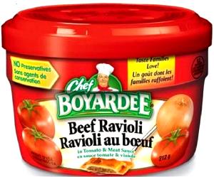 1 container (212 g) Beef Ravioli in Tomato & Meat Sauce