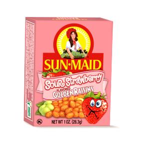1 container (28 g) Sour Strawberry Golden Raisins