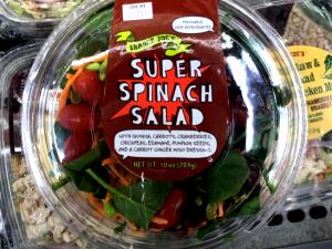 1 container (284 g) Super Spinach Salad (No Dressing)