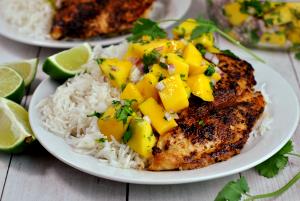 1 container (286 g) Jerk Chicken with Mango Salsa