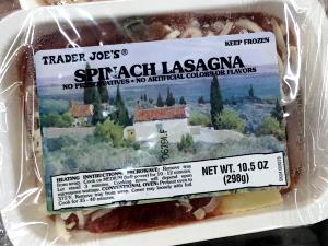 1 container (298 g) Spinach Lasagna